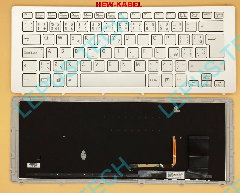 Оригинальная клавиатура с подсветкой и серебристой рамкой для SONY SVF15N |