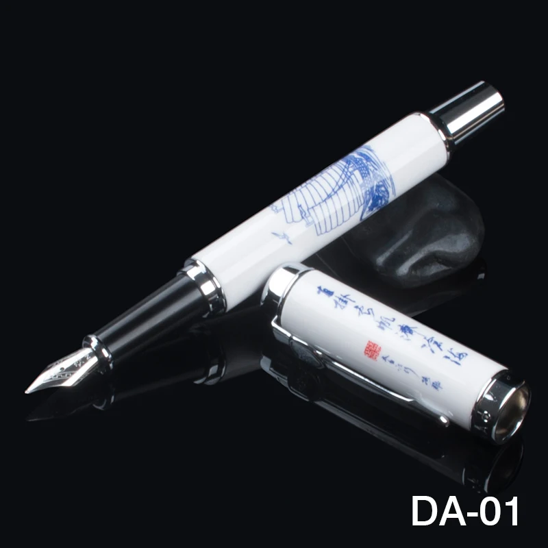 9512 Роскошный Jinhao 950 голубой и белый фарфор с китайской каллиграфией и лошадью Средний Перьевая ручка - Цвет: 9512