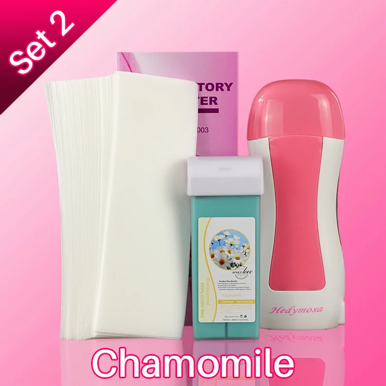 Set2 Chamomile Hedymosa воск набор нагревателей для удаления волос депиляция бритья Электрический 110-240 В восковые полоски эпилятор для лица/бикини/тело - Цвет: Set2 Chamomile