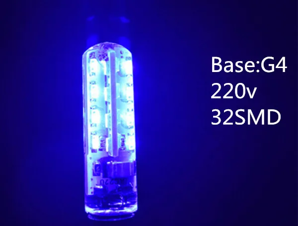 220v led g4 синий 12v 24smd 3014 силикагель led 220v g4 12v Синяя лампа led 12v g4 синий 220v 32SMD 220v Зеленый g4 Красный Цветной rgb