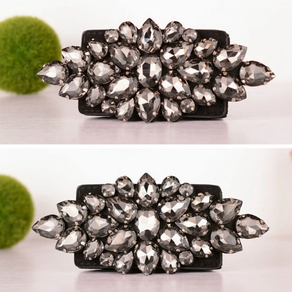 Элегантный пояс с эластичной резинкой на талии для женщин черные кристаллы