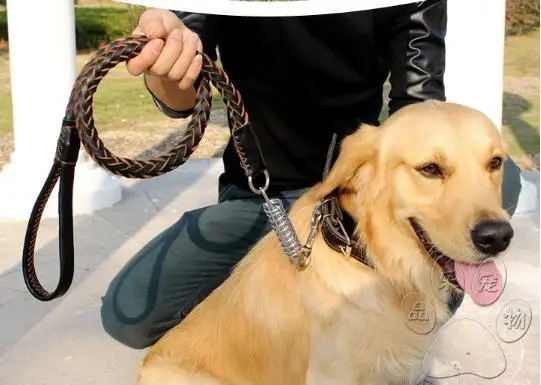 Поводки для больших собак из натуральной кожи черные/коричневые 2016|large dog leash|traction