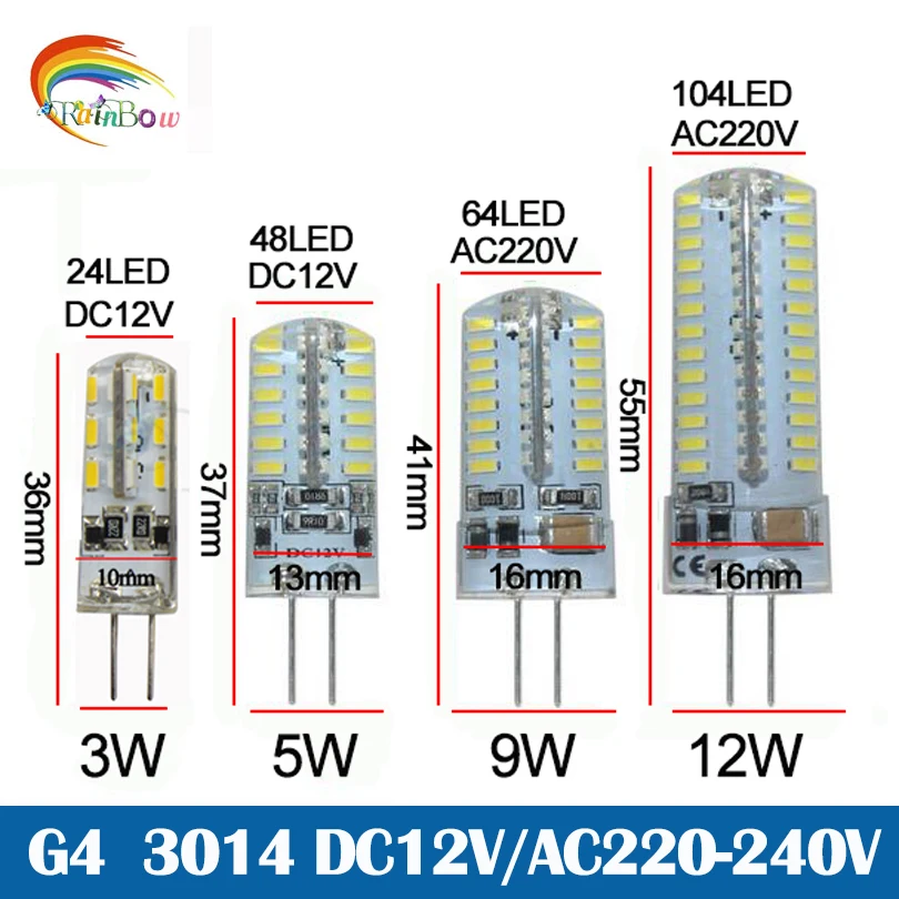 Новый G9 led 220 В SMD 2835 g4 12 bombilla 3 Вт 5 8 10 лампада светодиодная лампа Освещение Заменить