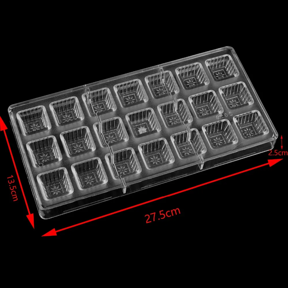 3D прозрачные поликарбонатные формы для шоколада Пластиковая форма выпечки