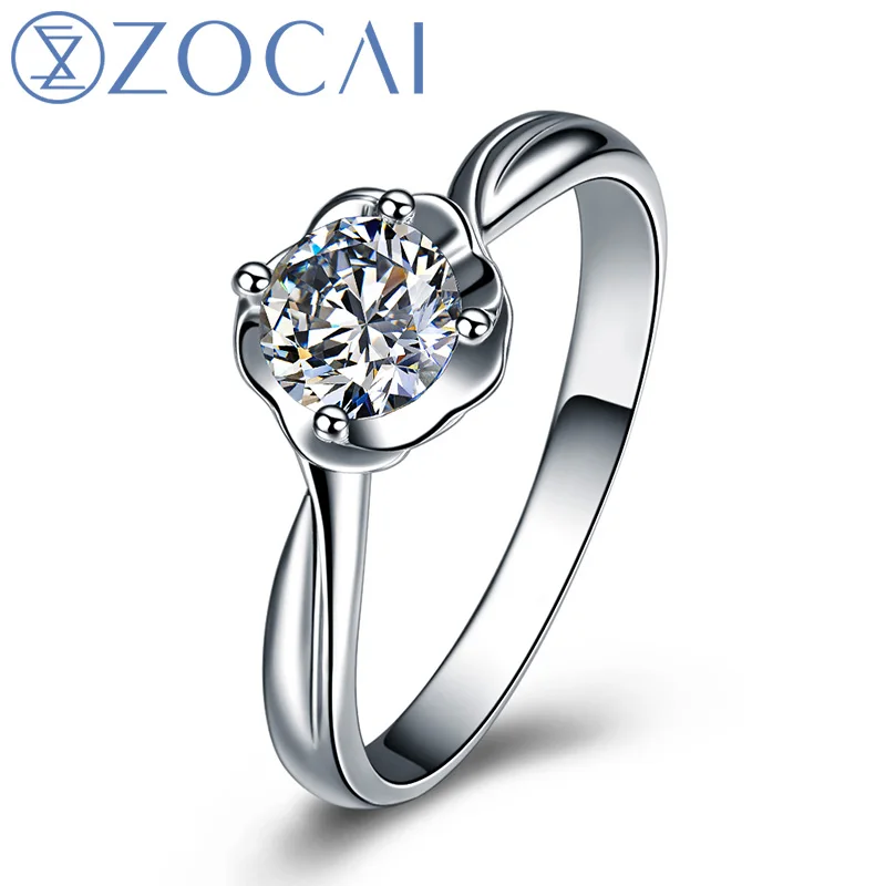 

ZOCAI AFFECTION NATURAL REAL 0.3 CT CERTIFIED H/SI ROUND CUT 18K WHITE GOLD DIAMOND ENGAGEMENT RING W00775