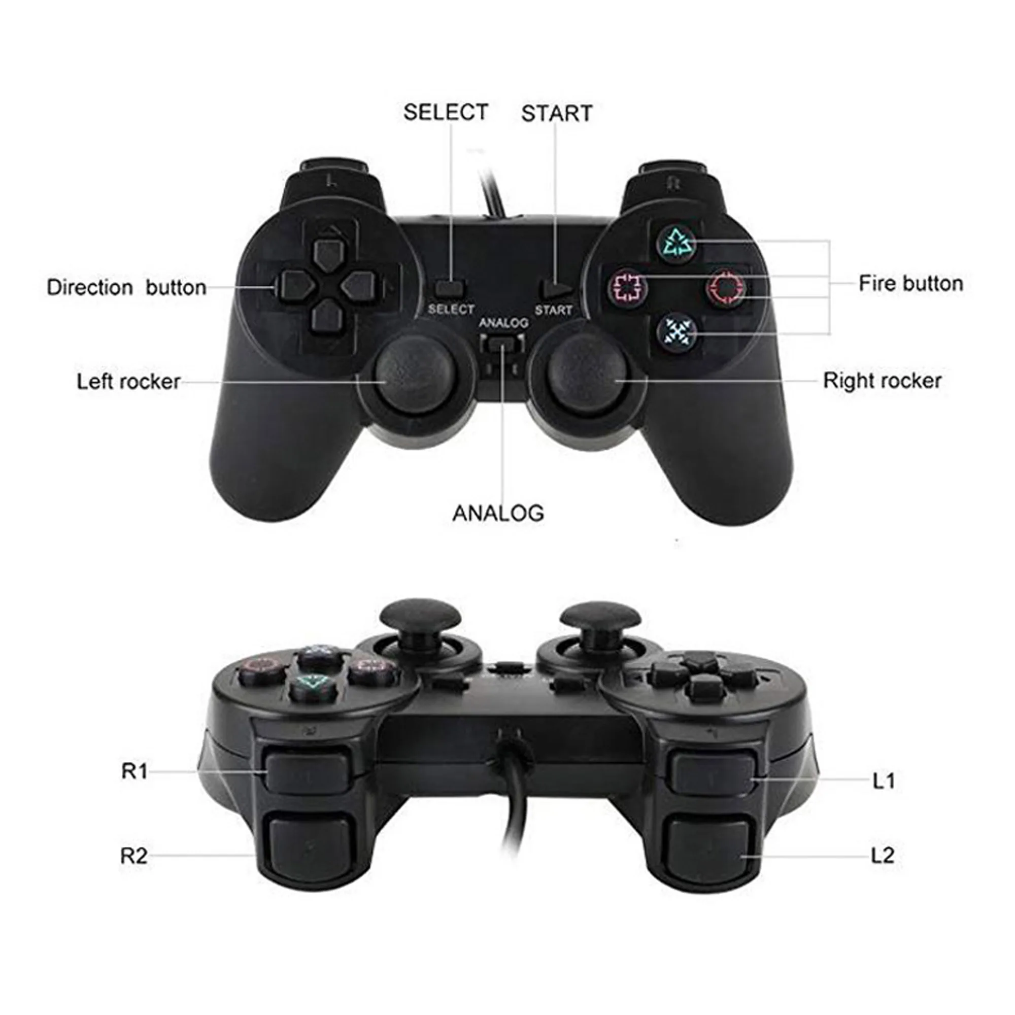Интересный черный геймпад pubg контроллер для PS1 Джойстик Геймпад playstation триггеры pubg mobile