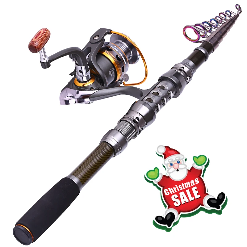 Spinning Fishing Rod 1.8m-3.3m Feeder Carbon Fiber Telescopic Set with Reel Travel Carp Fish Pole Bamboo Tackles | Спорт и