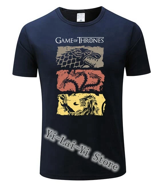 Мужская игровая футболка престолов винтажные безрукавки ТВ серия House Stark Targaryen Games