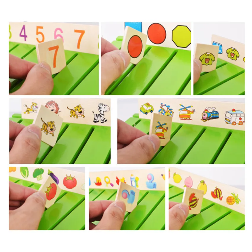 Деревянная классификационная коробка Монтессори развивающие игрушки для детей