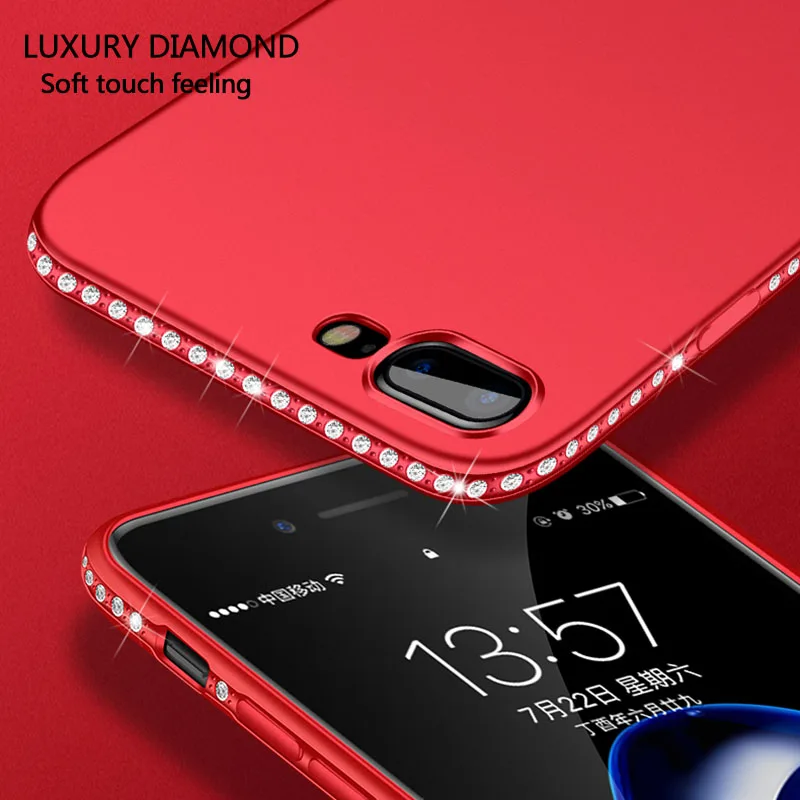 3D Алмазный блестящий чехол для iPhone 6 6s Plus 6Plus со стразами Блестящий Мягкий ТПУ