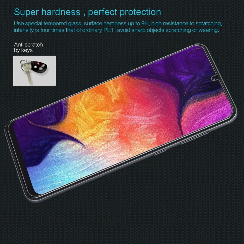 Закаленное стекло Nillkin Amazing 9H для Samsung Galaxy A30 протектор экрана из твердого