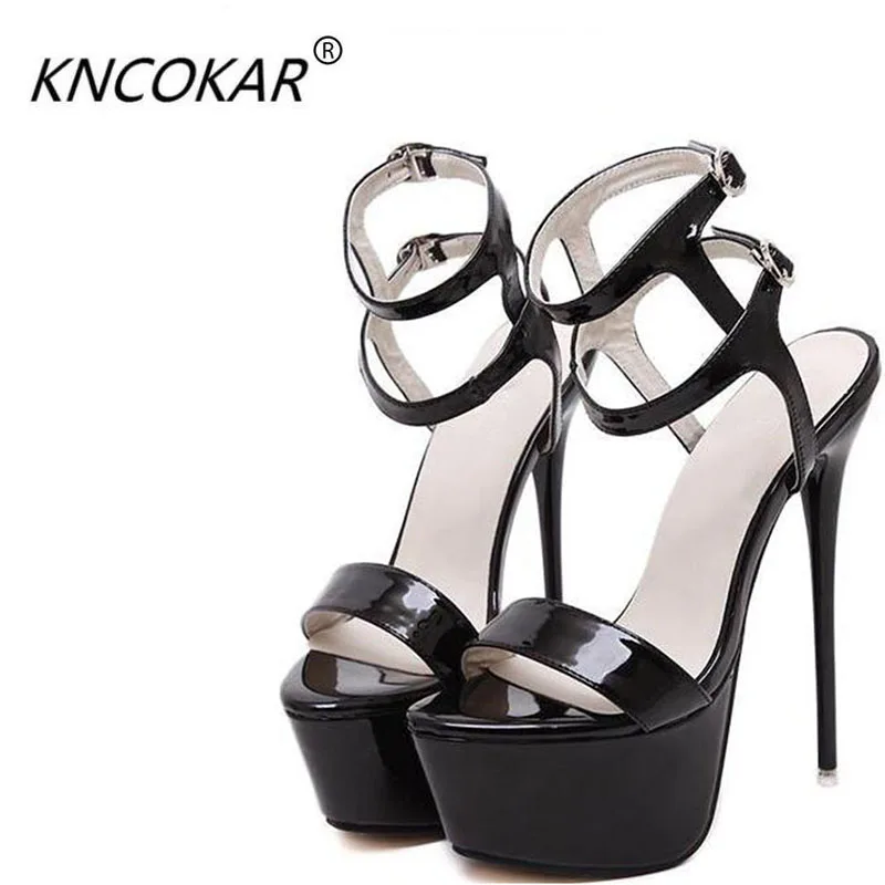 

Tiangao sandals ultra high heels thin heels open toe 16cm ruslana korshunova t sexy women's banquet shoes