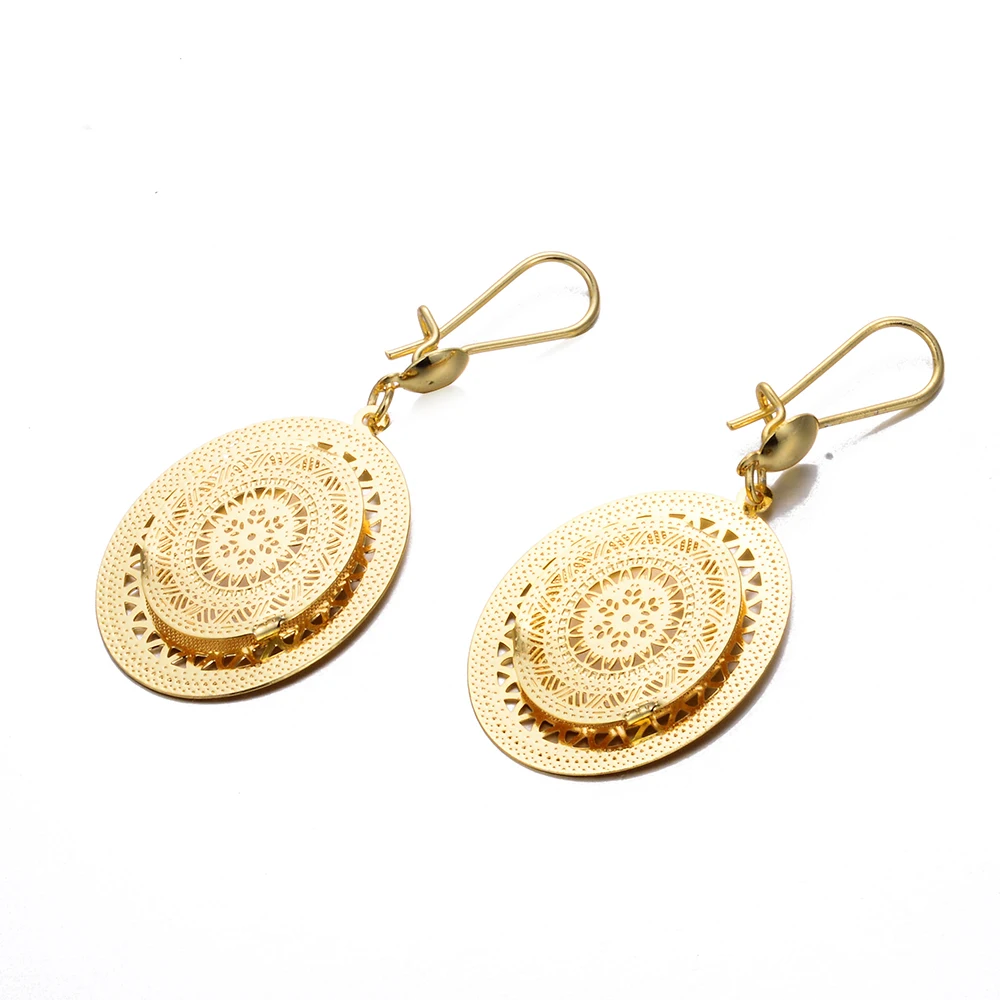 Классические женские серьги капельки WANDO золотого цвета медные овальные длинные