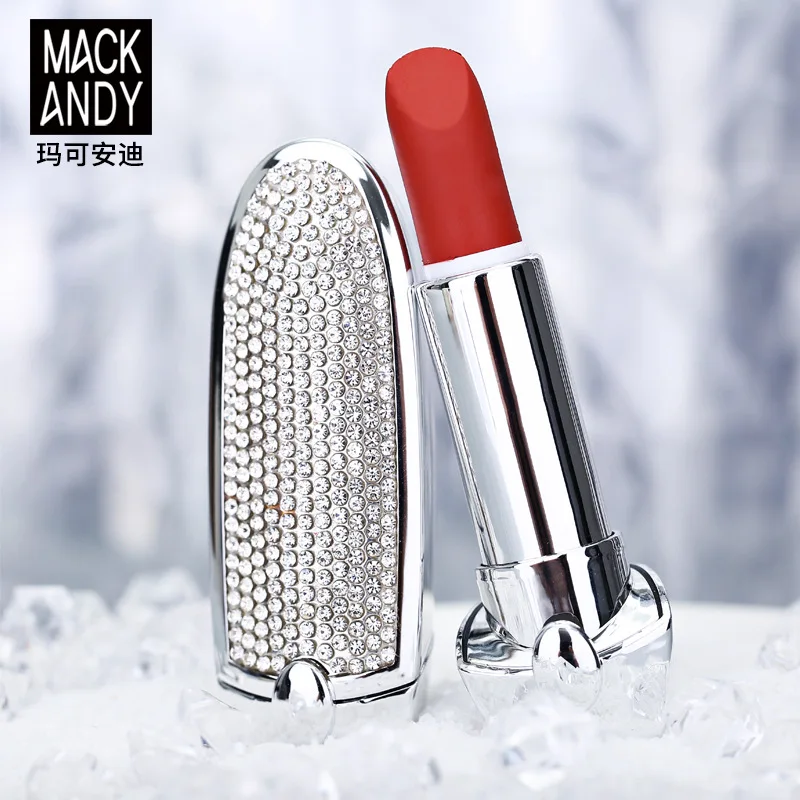 1PCS Marco Andy diamond shine lipstick matte liquid lasting velvet Lip Balm waterproof cosmetics |
