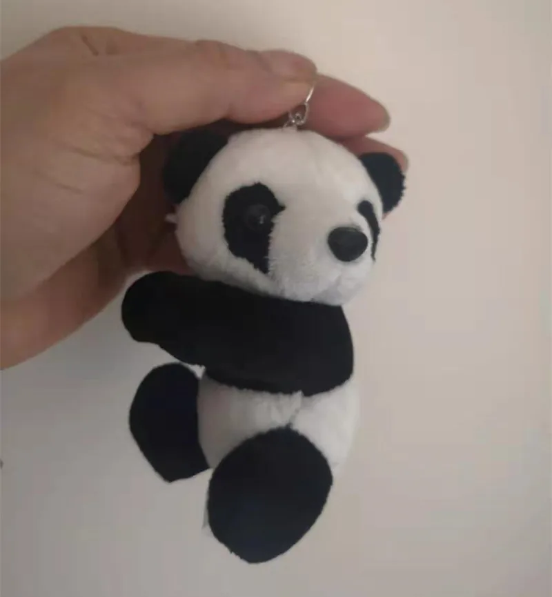 Симпатичный плюшевый животных белый и черный Panda брелок llavero Авто ключи цепочки Ключи Кольца Для женщин брелки Porte Clef Шарм для автомобильных сумок, подвесные подарочные брелки