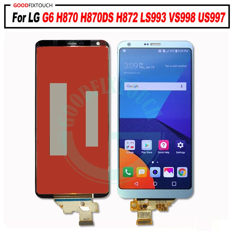 5 7 &quotпротестированный ЖК-дисплей с сенсорным экраном для LG G6 сменный рамкой в