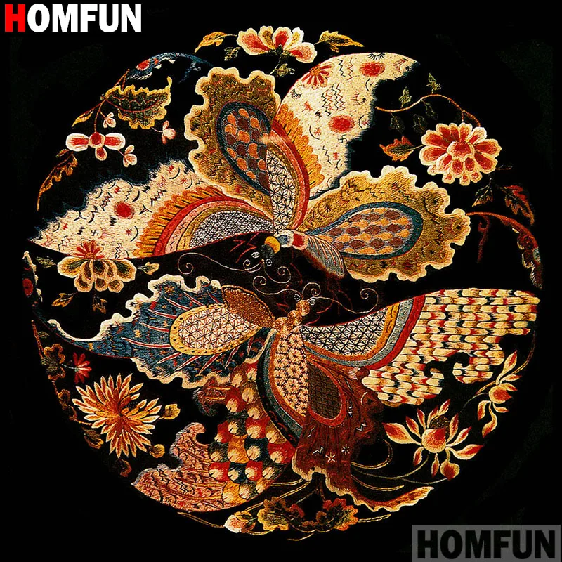 

HOMFUN Full Square/Round Drill 5D DIY Diamond Painting "Flower butterfly" 3D Embroidery Cross Stitch 5D Home Decor A13009