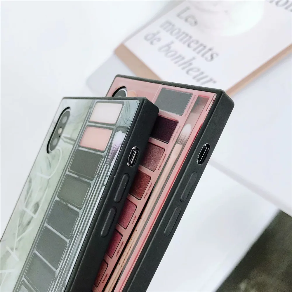 ELALA 3D стеклянный чехол для телефона iPhone 6 s мягкий край рисунок макияжа