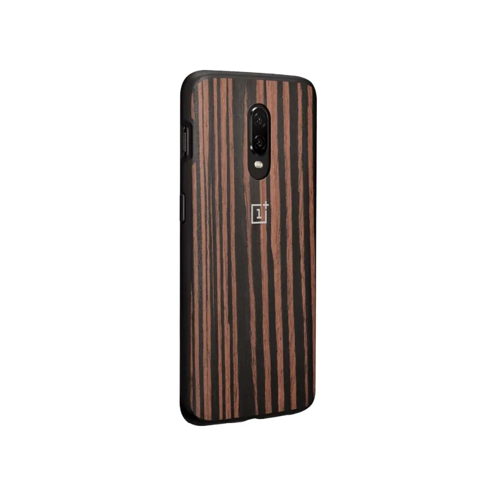 Чехол бампер для OnePlus 6T оригинальный Официальный чехол из черного дерева и