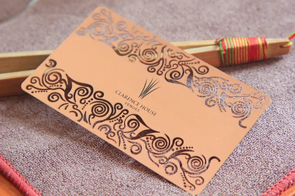 Rose gold Metal Cards VIP stainless steel matte metal business card15 | Канцтовары для офиса и дома