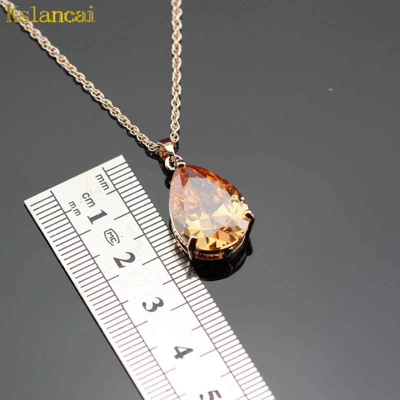 Lan Мода Высокое качество золото Jewelrys Бесплатная доставка зеленый Капля воды розы