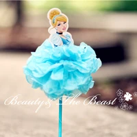 7 2 high princess cinderella aurora ariel cupcake toppers birthday party decorations kids baby shower party supplies 12pcs