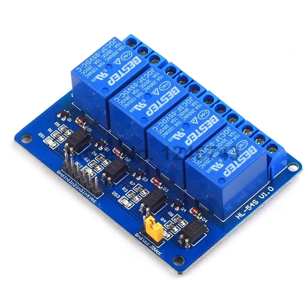 Синий 4 Канальный Релейный Модуль 5 в выход канальный модуль для Arduino|channel relay|channel 5v