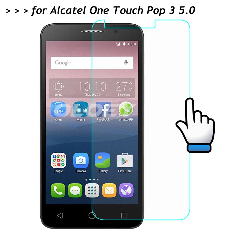 Для Alcatel One Touch Pop 3 5 0 закаленное стекло 9 H Защитная пленка для переднего экрана