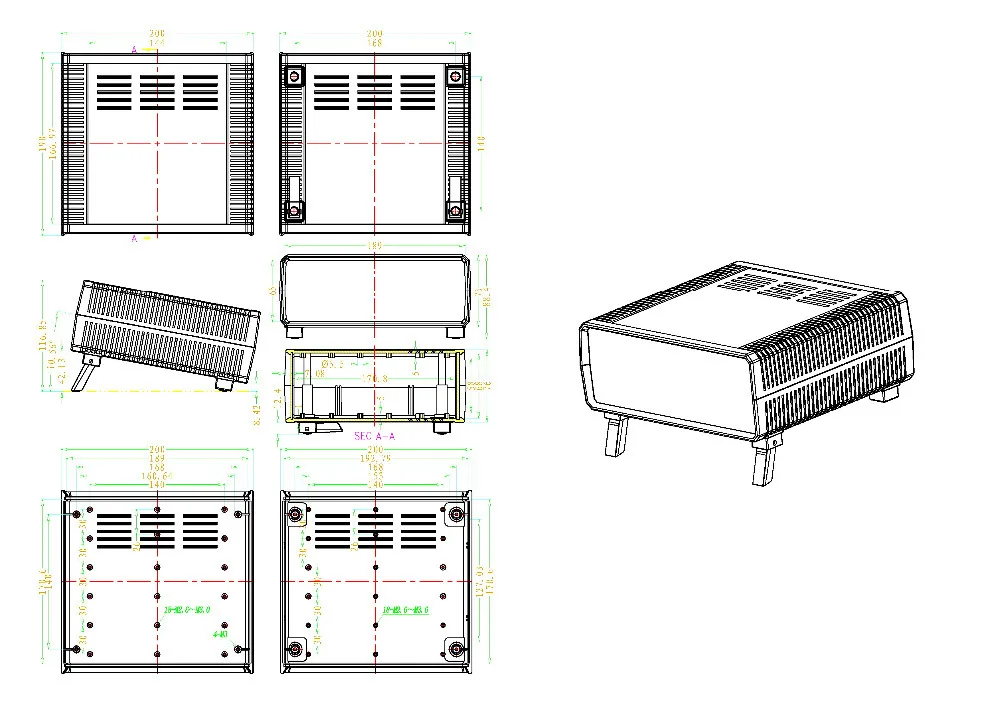 

HQ Instrumentation ABS Project Enclosure Box Case,White, 200x190x76mm