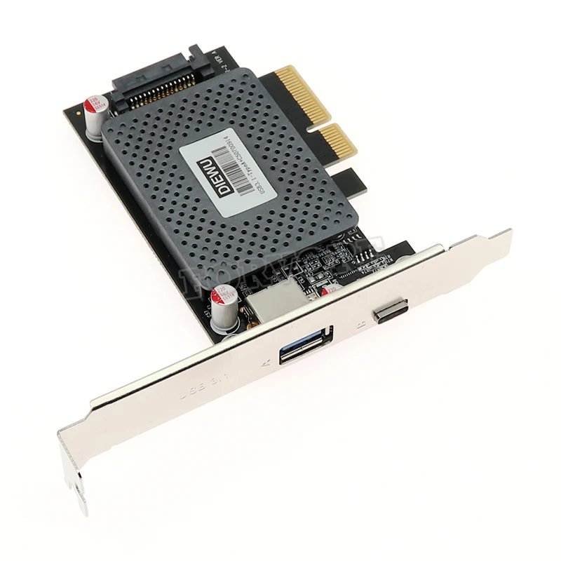 Карта расширения USB3.1 Type A + C PCI E с 15 контактами SATA Power 10 Гбит/с адаптер ASM1142 чип pcie pci