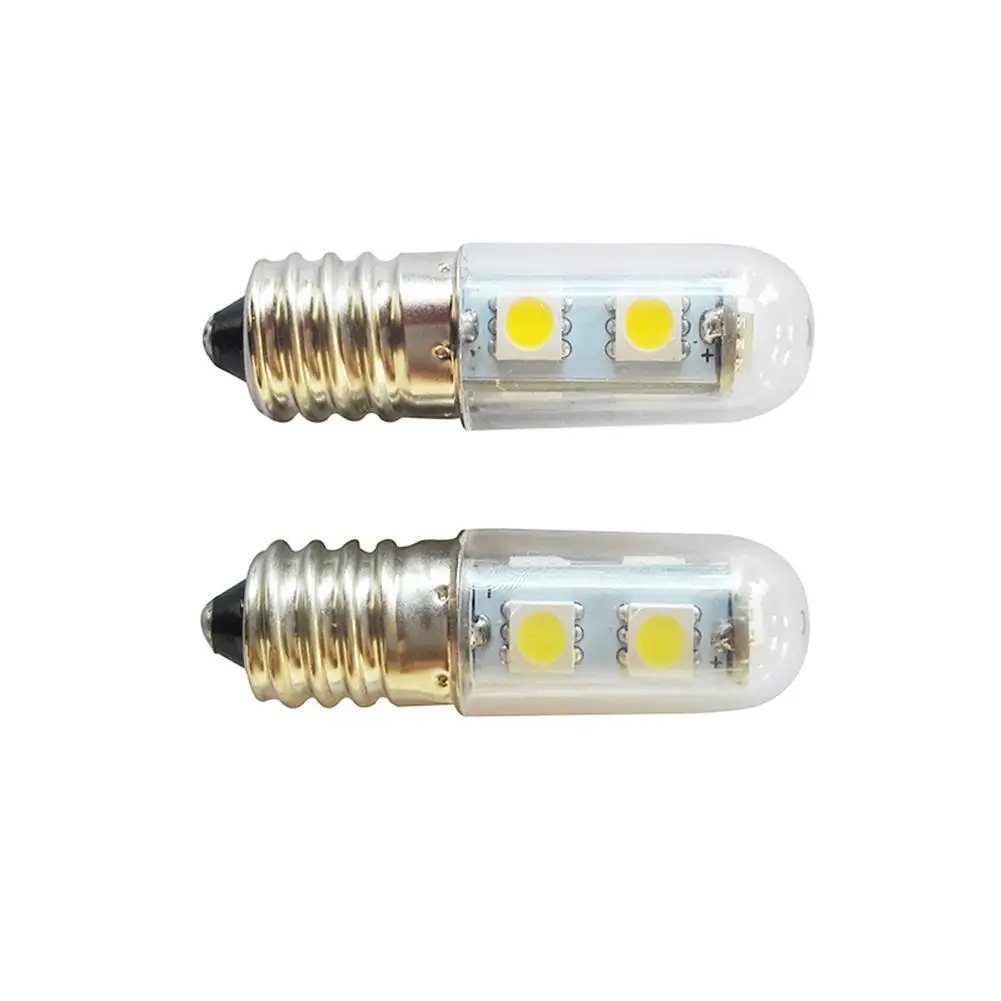 

E14 Screw LED Refrigerator Lamp Sewing Machine Lamp 5050 Beads 220V 1.5W Energy Saving Bulb Transparent Cover