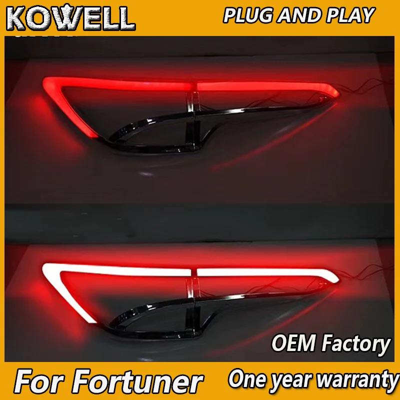 KEWOLL car styling for 2016-2018 Toyota fortuner taillight cover light drl+signal+brake 4pcs | Автомобили и мотоциклы