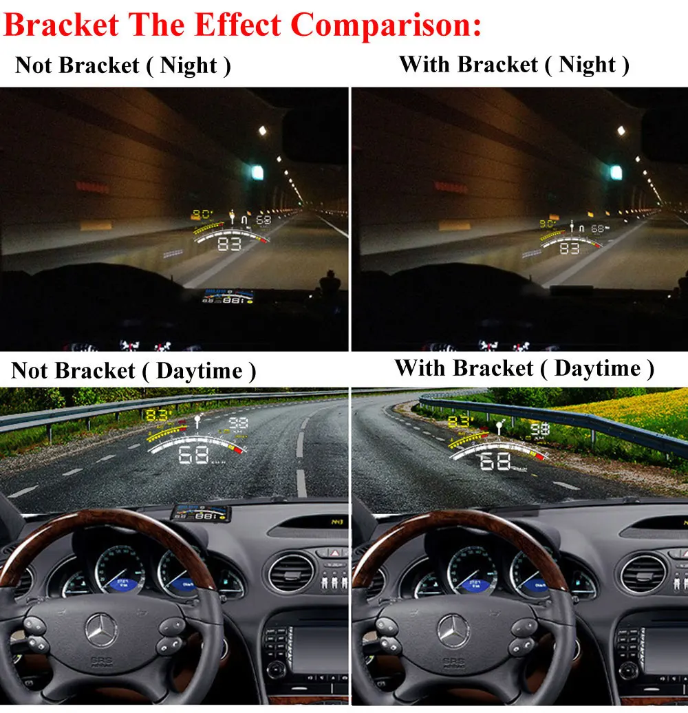 5," дисплей HUD держатель капот автомобиля OBD II EOBD HUD кронштейн для ActiSafety ASH-4E/ASH-4C/ASH-4C- продукты серии
