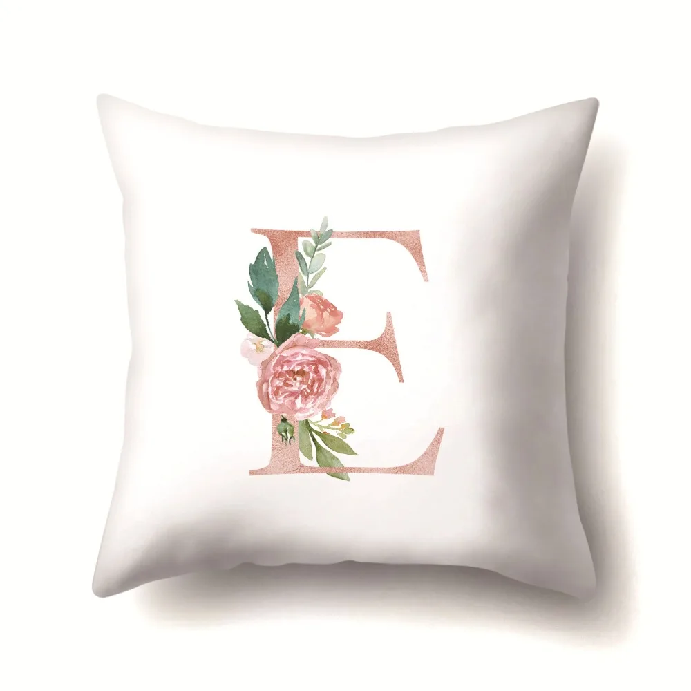 Наволочка с цветами буквенным принтом декоративные подушки Housse De Coussin Пасхальная
