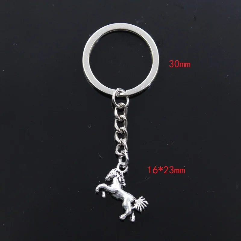 New Keychain 16x23mm Galloping Horse Steed Pendants DIY Men Car Key Chain Ring Holder Keyring Souvenir Jewelry Gift | Украшения и