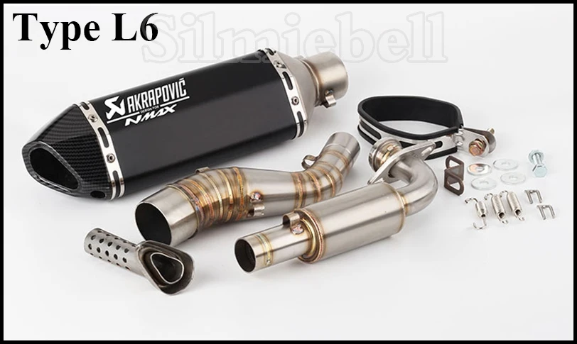 NMAX Escape Moto для Yamaha NMAX 155 NMAX 125 NMAX155 NMAX125 слипоны Мотоцикл выхлопная труба akrapovic глушитель с соединительной трубой
