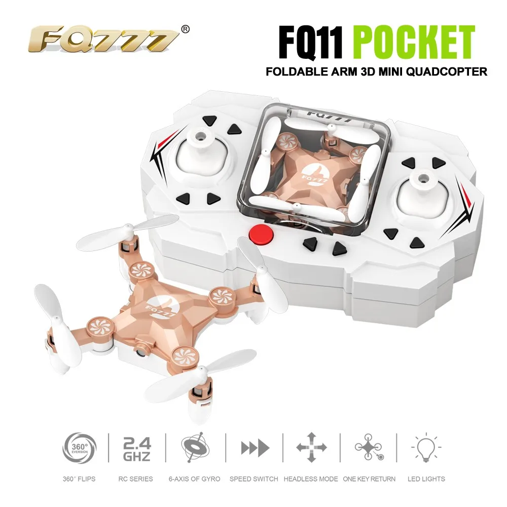 FQ777 FQ11 3D мини Дрон 2 4G 4CH 6Axis складной вертолет портативный RC Quadcopter Карманный RTF
