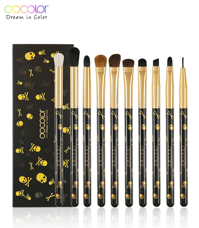 Набор кистей для макияжа Docolor Pro, 10 шт., тени для век, растушевка, подводка для глаз, кисти для макияжа ресниц, косметический набор кистей для макияжа глаз