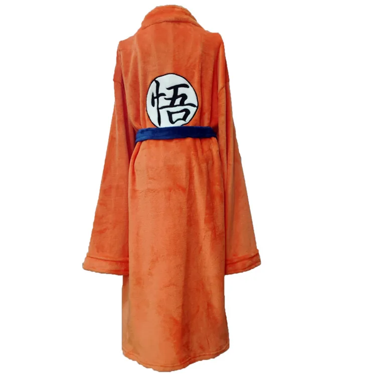Взрослых халат Dragon Ball Косплэй сына костюм Гоку купальный халат узор плюшевый халат Для женщин Для мужчин пижамы мультфильм