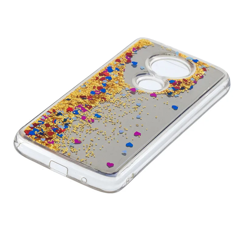 Для Motorola Moto E5 плюс Чехол блеск Lquid зыбучие пески зеркало термополиуретановая