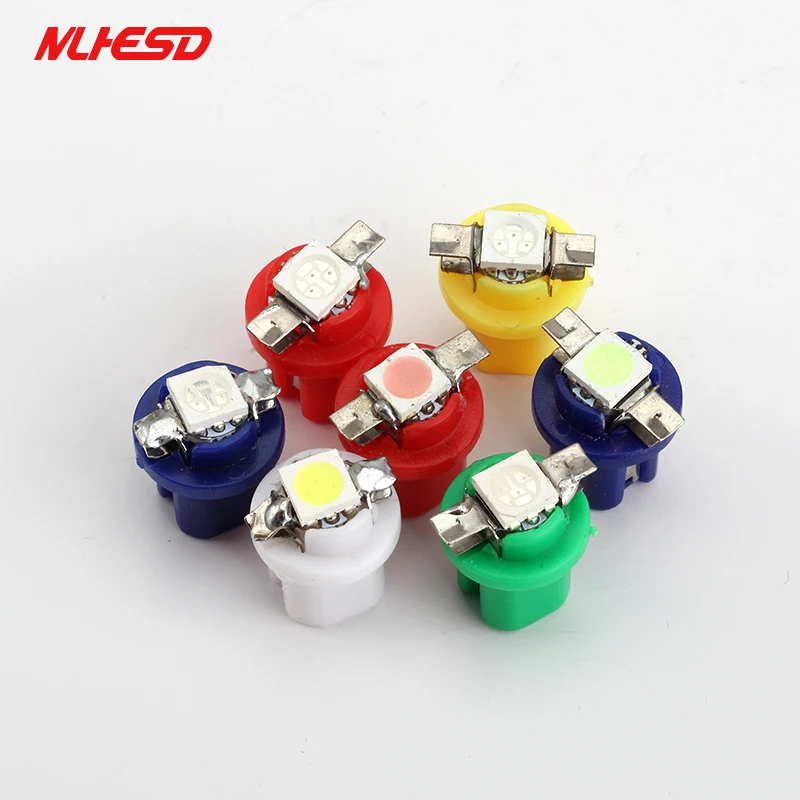 

100pcs T5 LED B8.5 B8.5D SMD Bulb Light-Wedge Dashboard-Instrument Light Cluster Panel Speedometer Lamp Bulb Gauge Dash 12V 24V