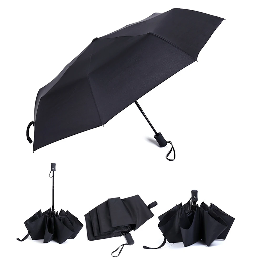 Сильный Ветрозащитный складной автоматический зонтик для мужчин и женщин