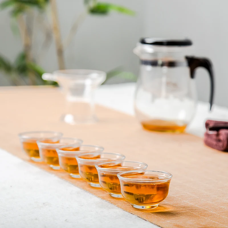 Стеклянный чайный набор для использования в Интернете + 6 чайных чашек китайского