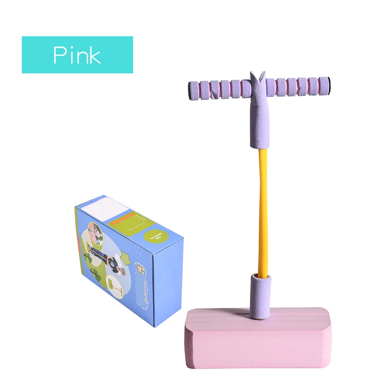 pink Ruizhi пена лягушка прыгун игрушка прыжок чувство обучения Pogo палка ходули для прыжков обувь Дети Спорт на открытом воздухе игры Детские игрушки RZ1007 - Цвет: pink