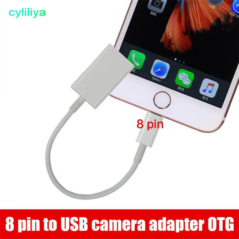 10 шт. OTG адаптер cyliliya для iPhone 7 6 Plus|8 pin to|adapter pin8 female |
