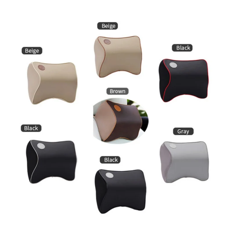 2019 комфортная Автомобильная Кожаная подушка для шеи супер мягкая из пены с
