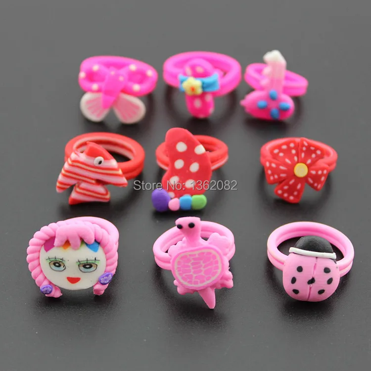 Ювелирные изделия оптом 50 шт. кольца из полимерной глины для девочек с цветком