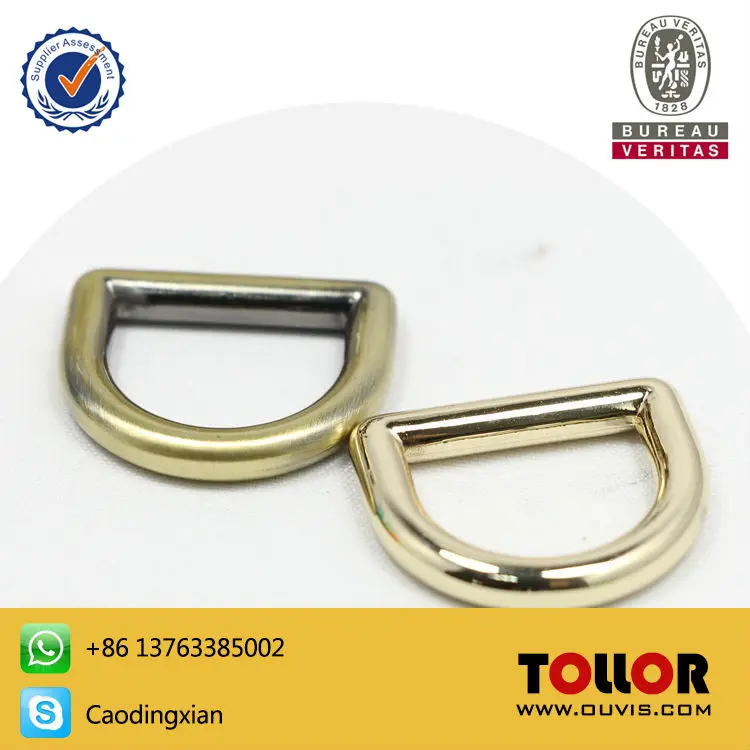

High Quality Pressure Casting Gold Hardware D Rings For Handbag Accessories Silver Stainless Metal D-Ring For Leather Bag