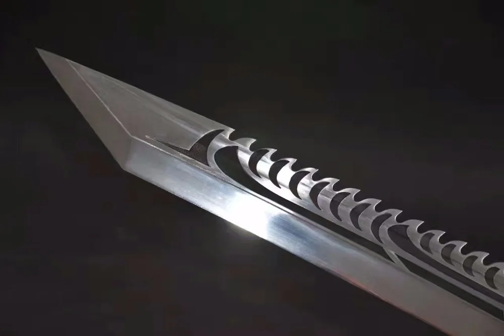 Высокий класс Broadsword меч катана заточенные высокой марганца сталь лезвие кожа нож