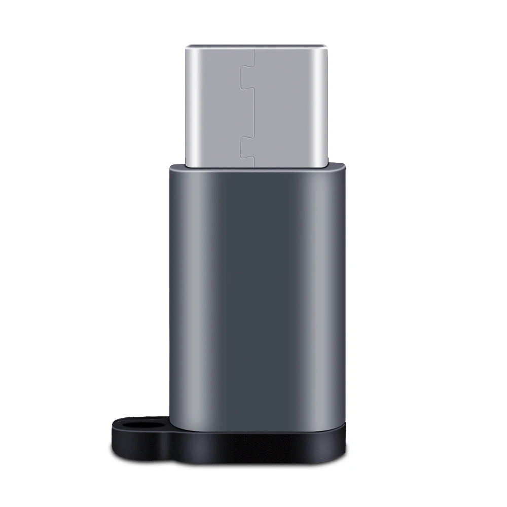 dark grey NYFundas Micro USB Женский к type C Мужской адаптер для samsung Galaxy S10 S9 S8 Plus S10E huawei P30 P20 pro One Plus 7 pro usbc - Цвет: dark grey